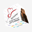 Let's Drink Glass Of Wine Valentine's Day Confetti-exploding Greetings Card