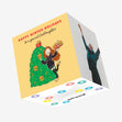 Cheat Meal Christmas Tree Merry Christmas Goddaughter Confetti-exploding Greetings Card