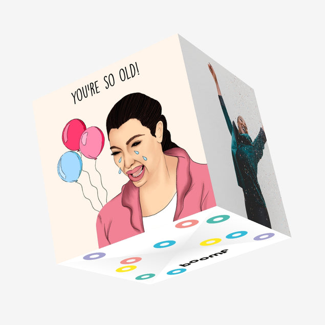 Crying Kim K Confetti-exploding Greetings Card