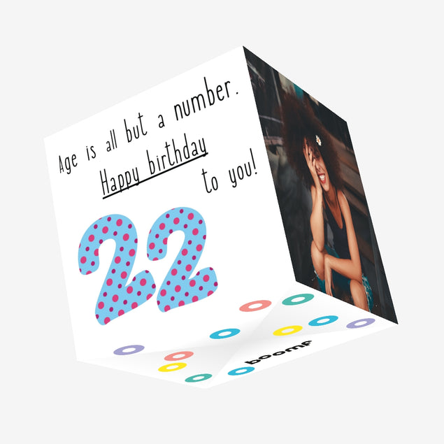 Happy 22nd Birthday To You! Confetti-exploding Greetings Card