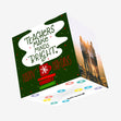 Happy Holidays Teacher A Pile Of Books And A Cup Of Cocoa Confetti-exploding Greetings Card