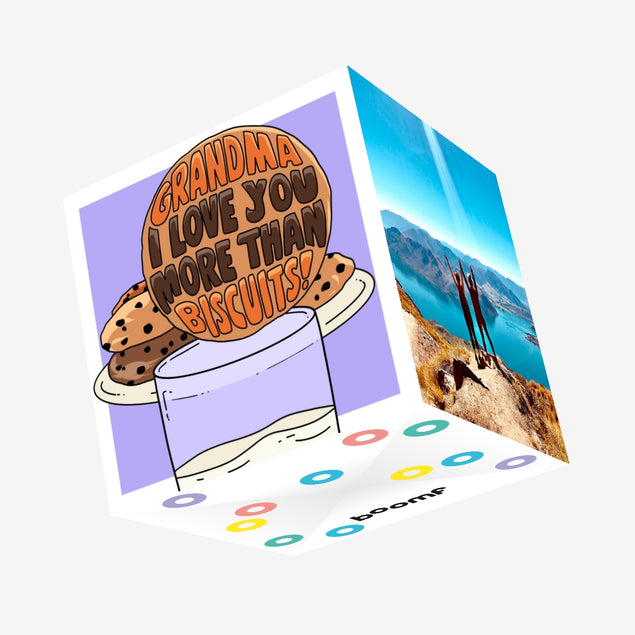 I Love You More Than Biscuits Grandma Confetti-exploding Greetings Card