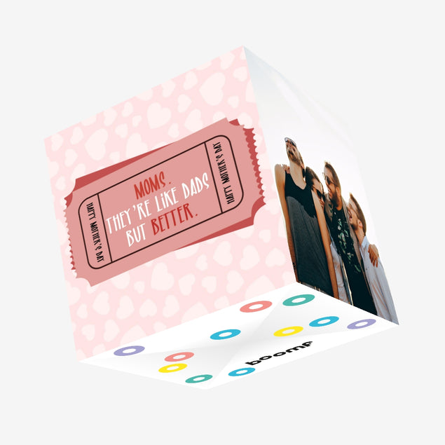 Moms Are Like Dads Mother's Day Confetti-exploding Greetings Card