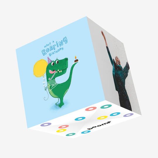 Roaring Birthday Confetti-exploding Greetings Card
