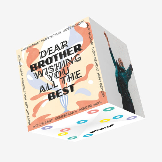 Milkshake Happy Birthday Brother Confetti-exploding Greetings Card