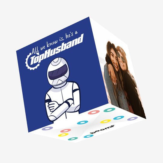 All We Know is, He's A Top Husband Confetti-exploding Greetings Card