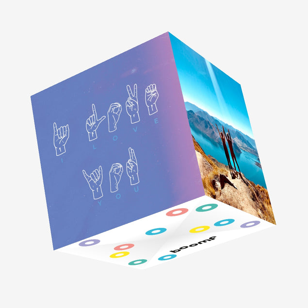 I Love You Blue Confetti-exploding Greetings Card