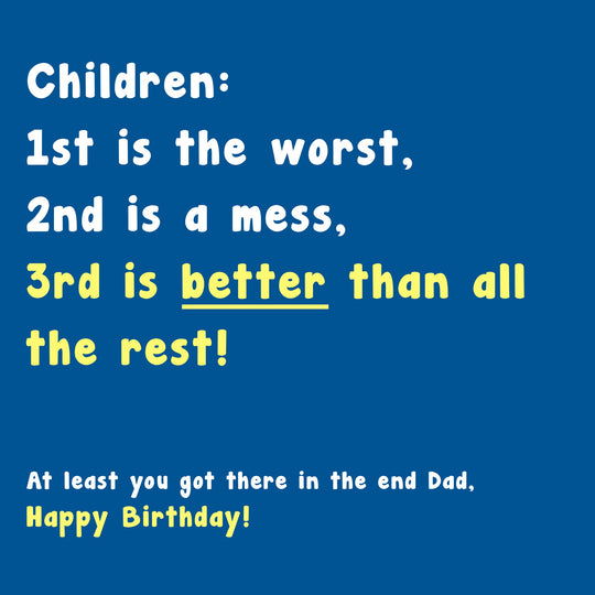 1st Is The Worst Dad Birthday Card