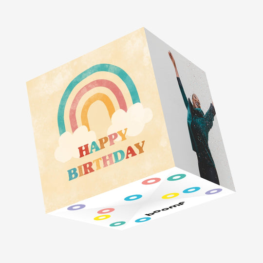 Rainbow Birthday Confetti-exploding Greetings Card