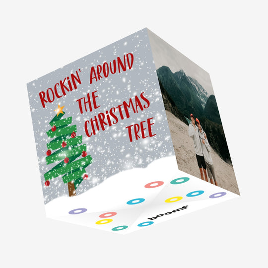 Rockin' Around The Christmas Tree Confetti-exploding Greetings Card