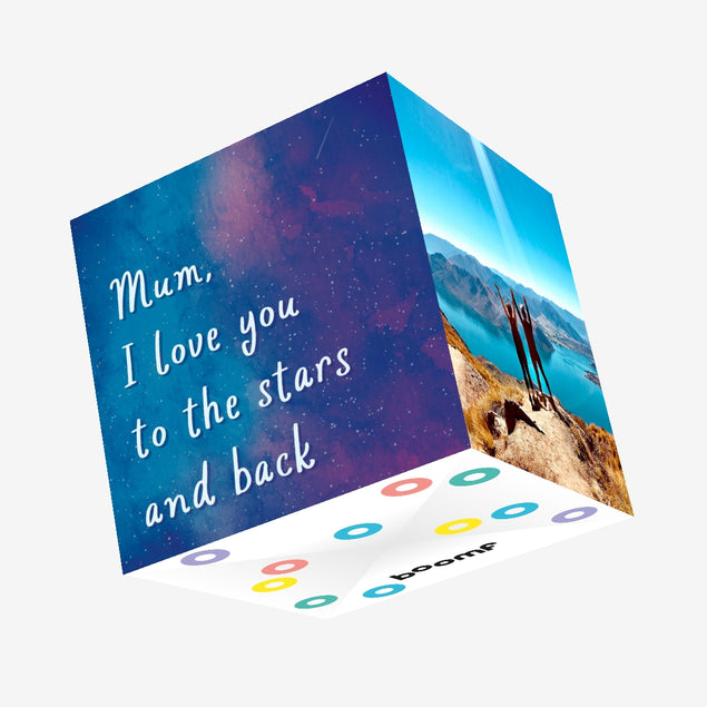 Mum, I Love You To the Stars And Back Confetti-exploding Greetings Card