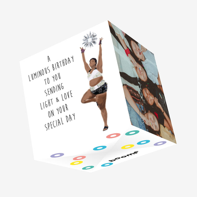 Luminous Birthday Confetti-exploding Greetings Card