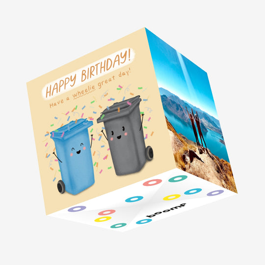 Wheelie Great Day Birthday Confetti-exploding Greetings Card