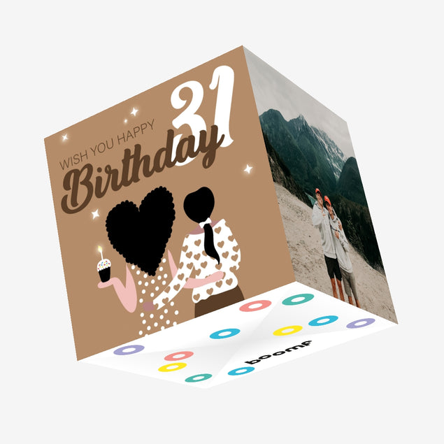 Wish You Happy 31st Birthday Confetti-exploding Greetings Card
