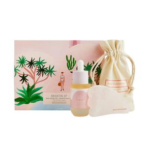 Brighten Up Beauty Box with Goji Facial Oil and Rose Quartz Gua Sha Massager