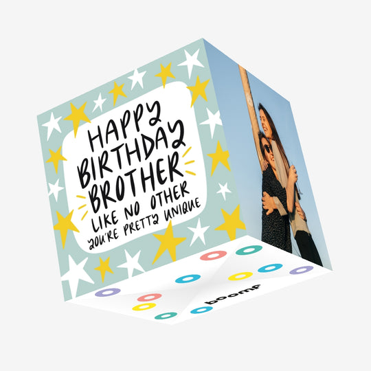 Happy Birthday Brother Like No Other Confetti-exploding Greetings Card