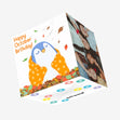 Little Penguin Happy October Birthday Confetti-exploding Greetings Card