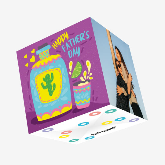Father's Day Tequila Confetti-exploding Greetings Card