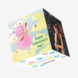 Happy Valentine's Day Cute Sheep In The Clouds Confetti-exploding Greetings Card