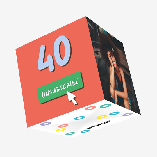 Unsubscribe From Your 40s Birthday Confetti-exploding Greetings Card
