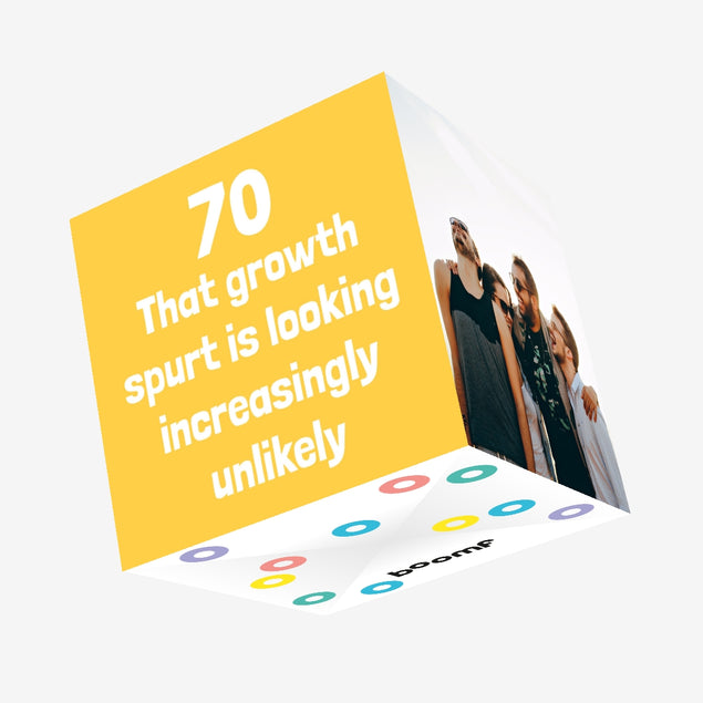 70 Growth Spurt Birthday Confetti-exploding Greetings Card