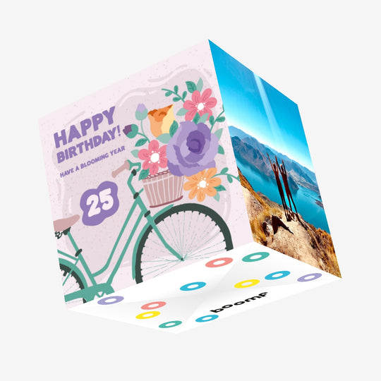 25th Birthday Have A Blooming Year Confetti-exploding Greetings Card