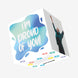 I'm Proud Of You! Blue Confetti-exploding Greetings Card