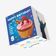 Happy 8th Birthday Cupcake Confetti-exploding Greetings Card
