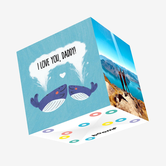 I Love You Dad Whales Confetti-exploding Greetings Card