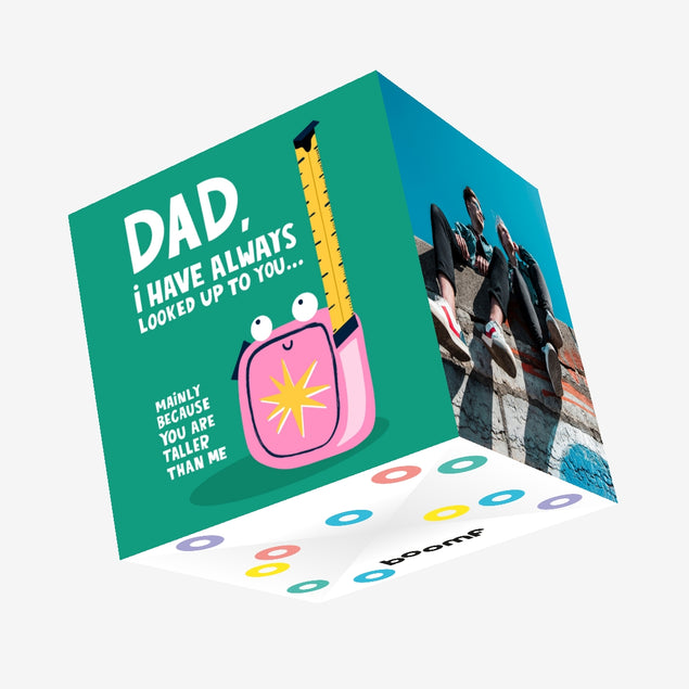 Funny Tape Measure Father's Day Confetti-exploding Greetings Card