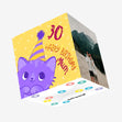 Happy 30th Birthday Cute Cat Mum Confetti-exploding Greetings Card