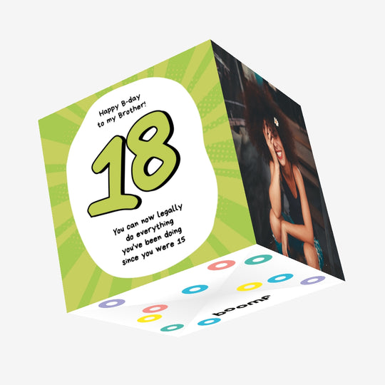 You Can Now Legally Do Everything Happy 18th Birthday To My Brother Confetti-exploding Greetings Card