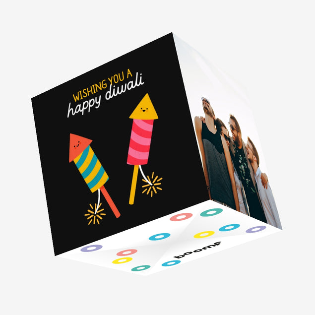 Wishing You A Happy Diwali Confetti-exploding Greetings Card
