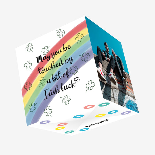 Bit Of Irish Luck Rainbow St. Patrick's Day Confetti-exploding Greetings Card