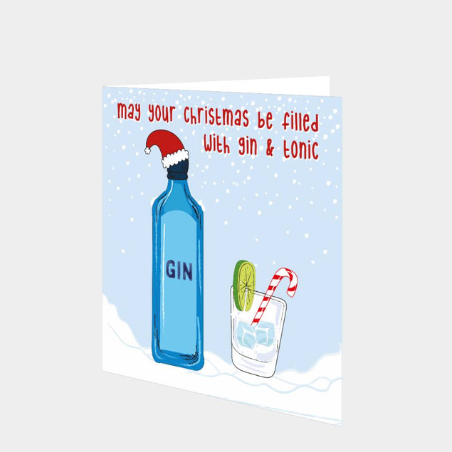 Christmas Filled With Gin & Tonic Card