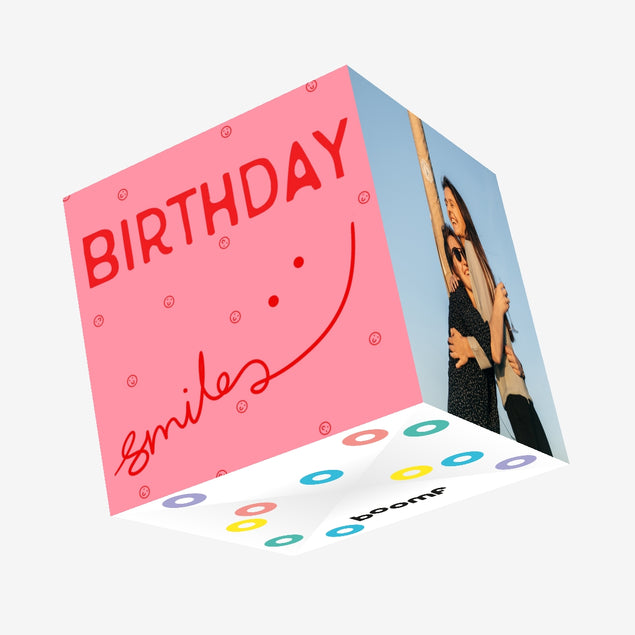 Birthday Smiles Confetti-exploding Greetings Card