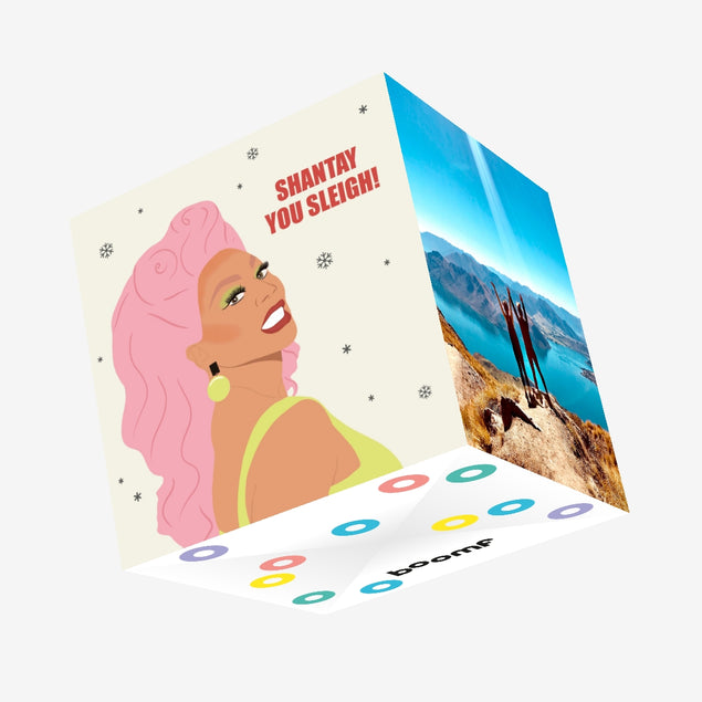 Shantay You Sleigh RuPaul Christmas Confetti-exploding Greetings Card