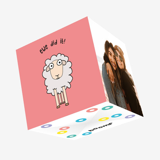 Ewe Did It Confetti-exploding Greetings Card