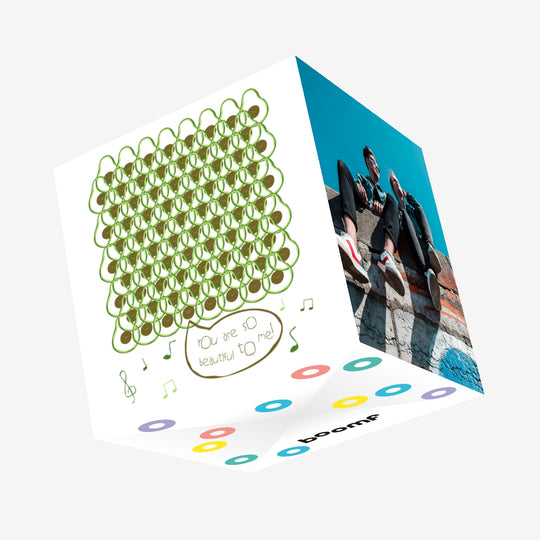 You Are So Beautiful To Me Avocado Choir Confetti-exploding Greetings Card