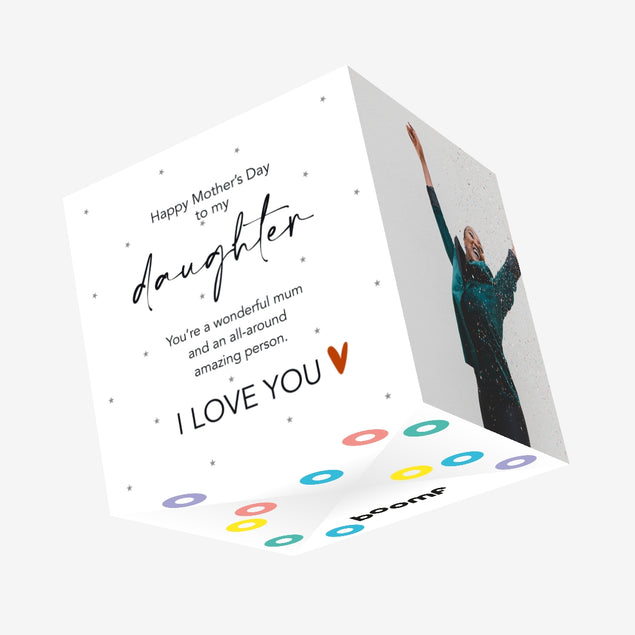 You're A Wonderful Mum Happy Mother's Day To My Daughter Confetti-exploding Greetings Card