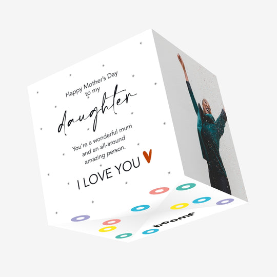 You're A Wonderful Mum Happy Mother's Day To My Daughter Confetti-exploding Greetings Card
