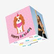 Happy Birthday Cute Cavalier King Charles Confetti-exploding Greetings Card