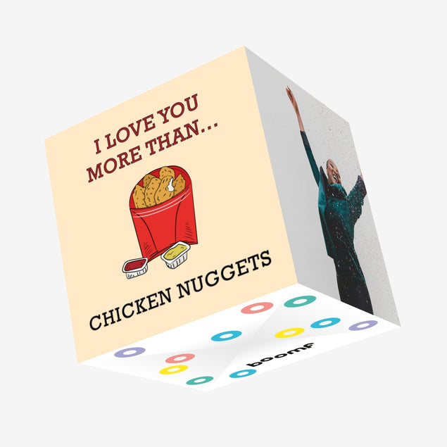 Love You More Than Chicken Nuggets Valentine's Day Confetti-exploding Greetings Card