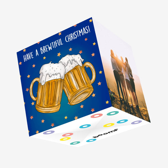 Brewtiful Christmas Confetti-exploding Greetings Card