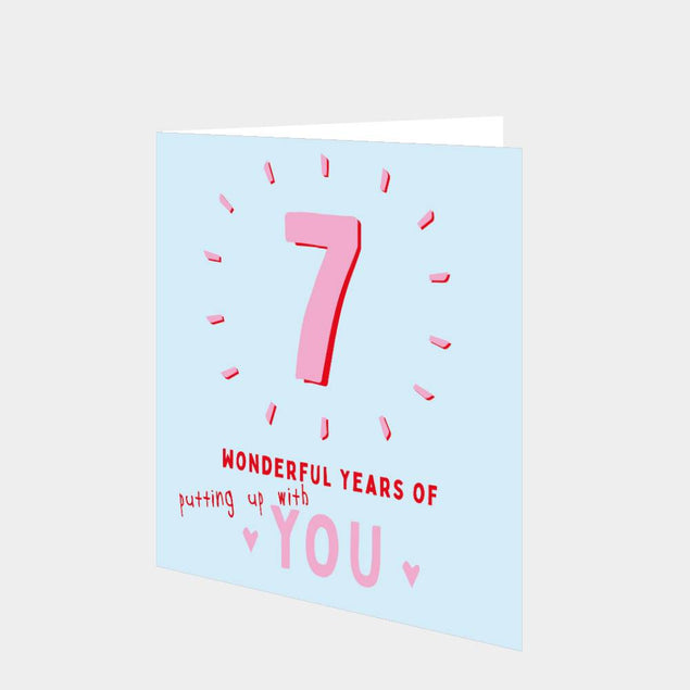 Seven Wonderful Years Of You Card
