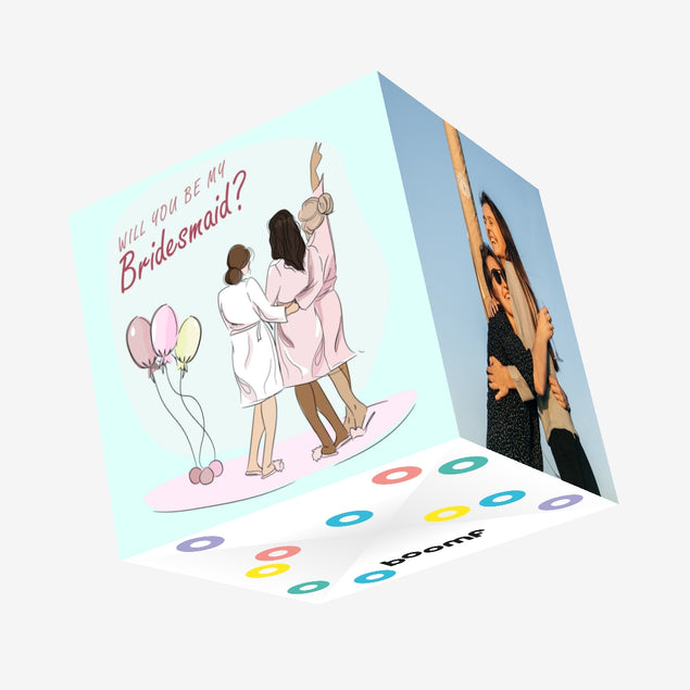 Girls Will You Be My Bridesmaid Proposal Confetti-exploding Greetings Card