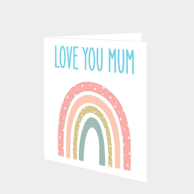 Love You Mum Rainbow Card