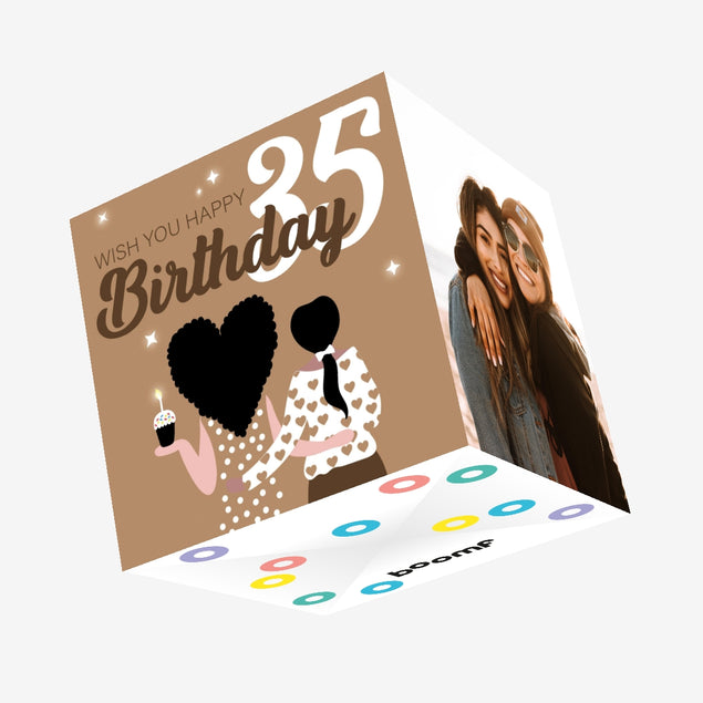 Wish You Happy 35th Birthday Confetti-exploding Greetings Card