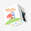 Little Penguin Happy September Birthday Confetti-exploding Greetings Card