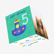 Cute Little Boat Happy 5th Birthday Confetti-exploding Greetings Card